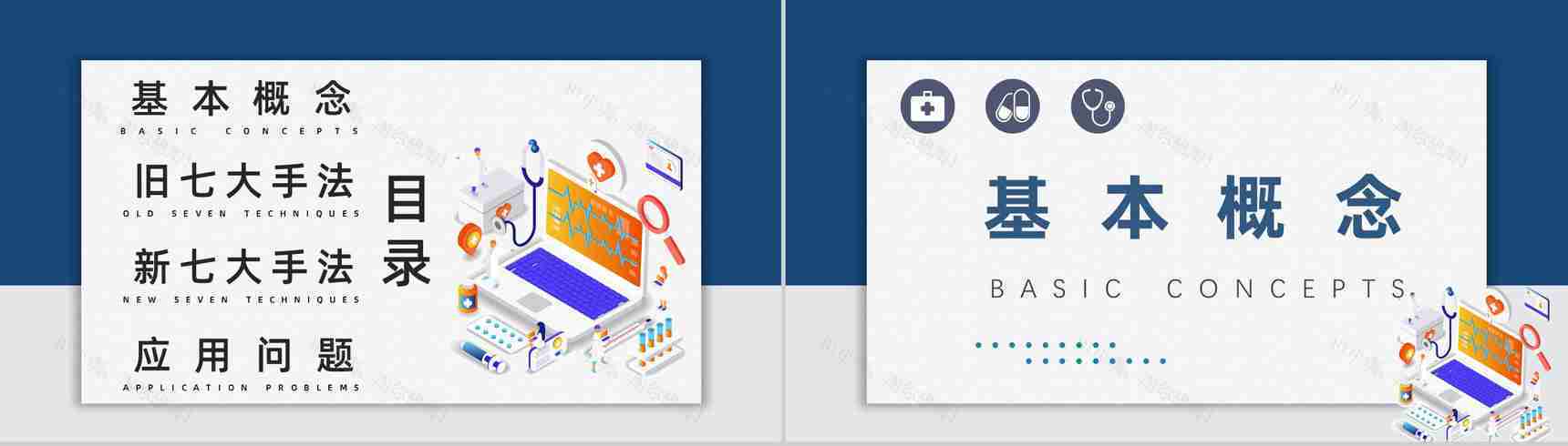 医疗QC七大手法口诀产品管理PPT模板-2