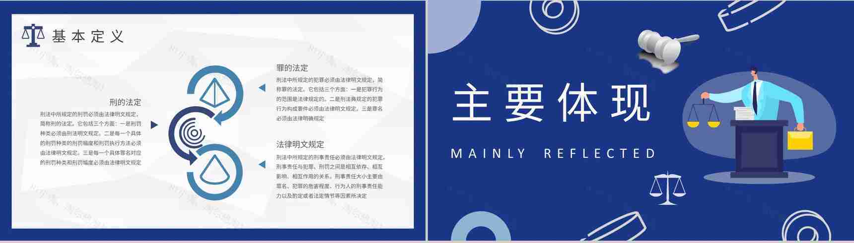 法定理论知识学习总结罪行法定原则名词解释说明PPT模板-5