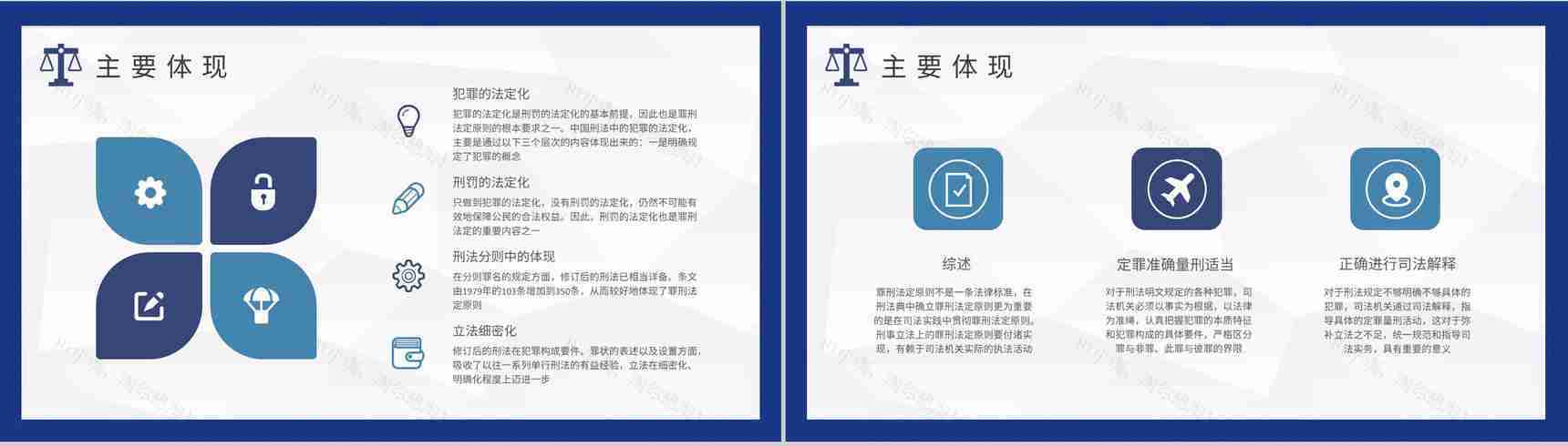 法定理论知识学习总结罪行法定原则名词解释说明PPT模板-6
