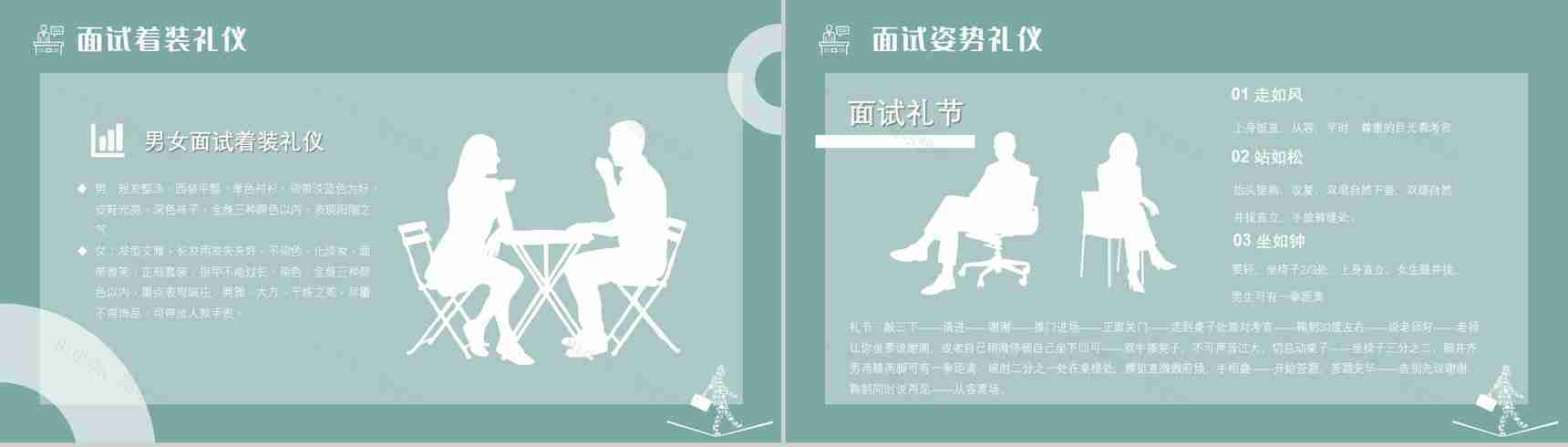 应届生求职应聘面试技巧通用话术面试礼仪着装注意事项培训PPT模板-3