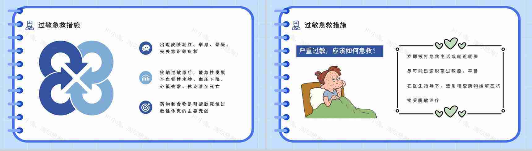 医学医疗皮肤过敏反应急救方法措施整理学习安全健康知识培训PPT模板-8