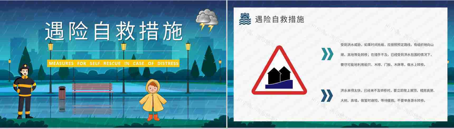 防洪防汛应急演练方案雨季洪汛预防措施培训学习PPT模板-6