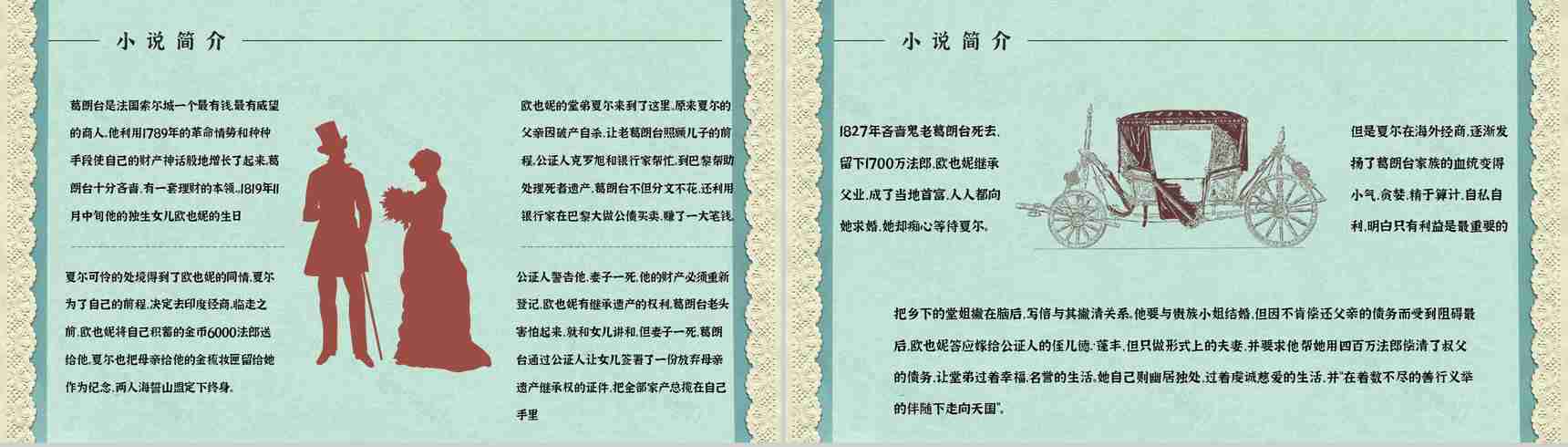 读书笔记《欧也妮葛朗台》作品简介导读好句整理分析学生阅读技巧培训PPT模板-11