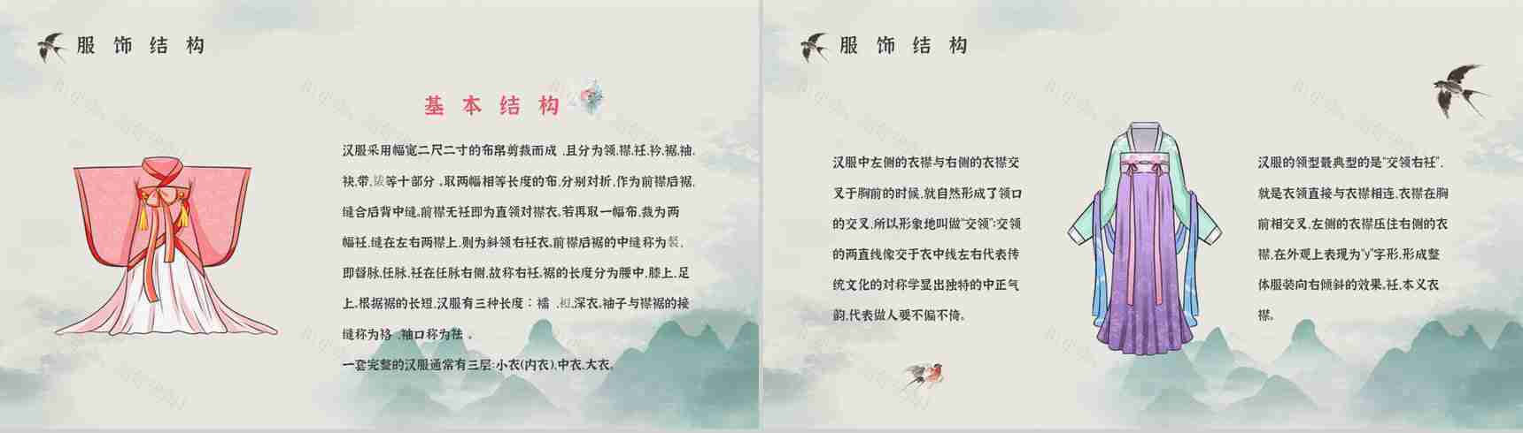 中国传统服饰汉服文化宣传活动主题讲座古典文化知识培训PPT模板-6