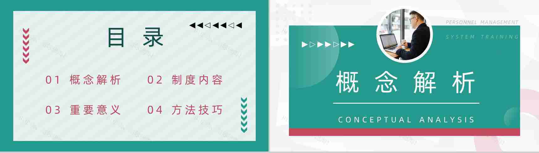 人事行政管理方法及技巧公司规章制度学习基层员工管理培训总结PPT模板-2