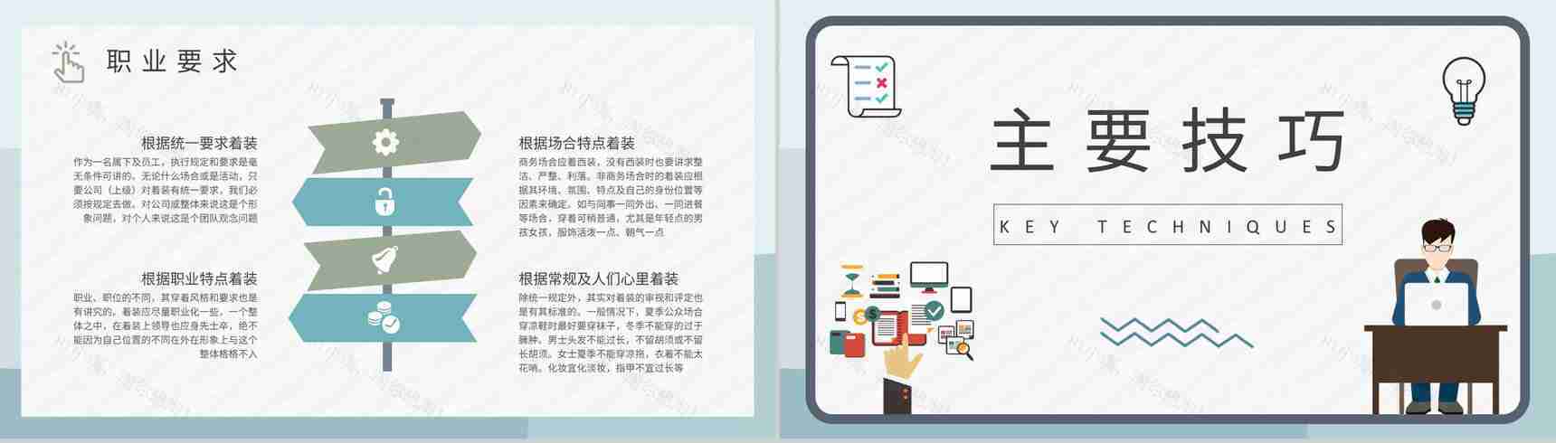 公司部门管理方案演讲广告业务员培训计划总结PPT模板-3