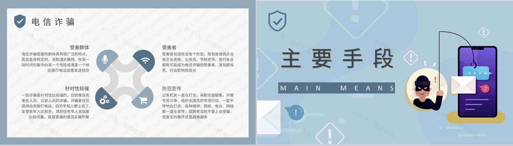 企业员工防电信诈骗知识内容培训网络安全宣传方案PPT模板-4