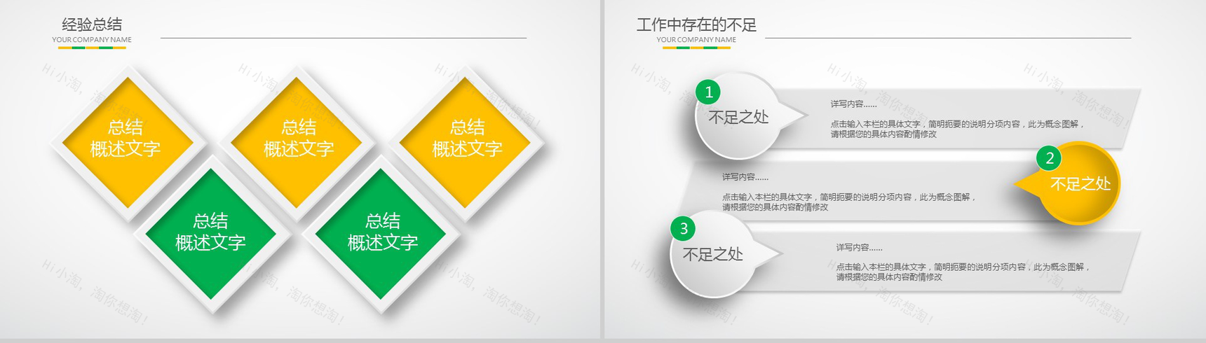 唯美简约绿黄医疗医院健康主题汇报PPT模板-15