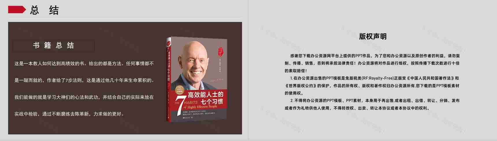 自我提升好书推荐《高效能人士的七个习惯》企业中高层管理培训书籍PPT模板-19