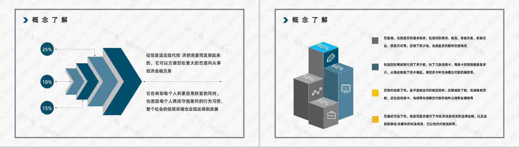 征信基础知识培训讲座个人信用和征信小常识了解咨询活动策划PPT模板-8
