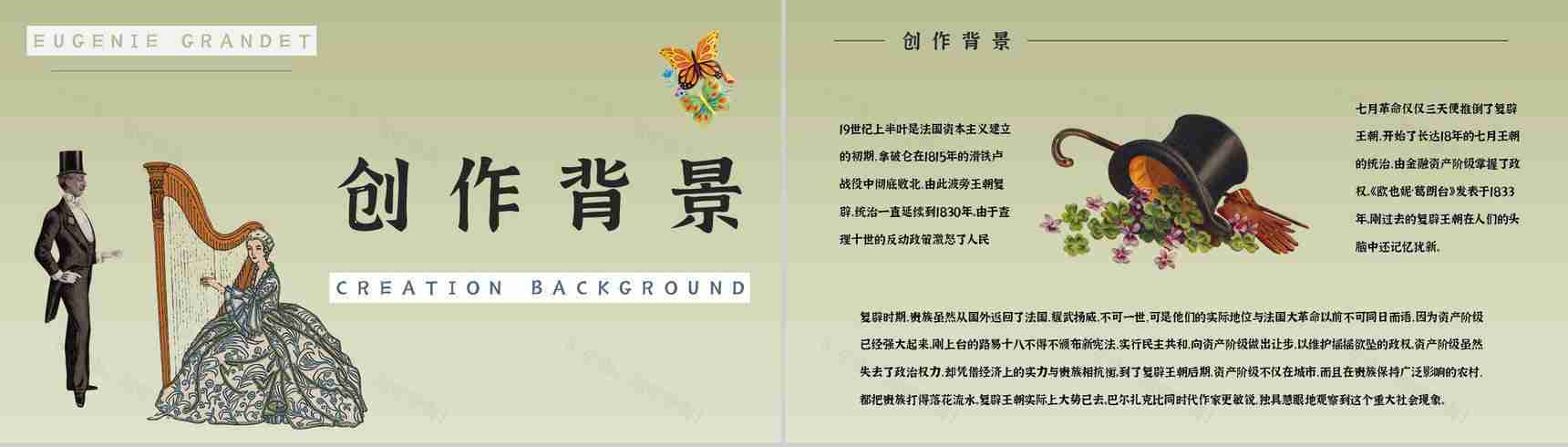 教育教学《欧也妮葛朗台》国外文学作品介绍人物形象赏析课件通用PPT模板-11