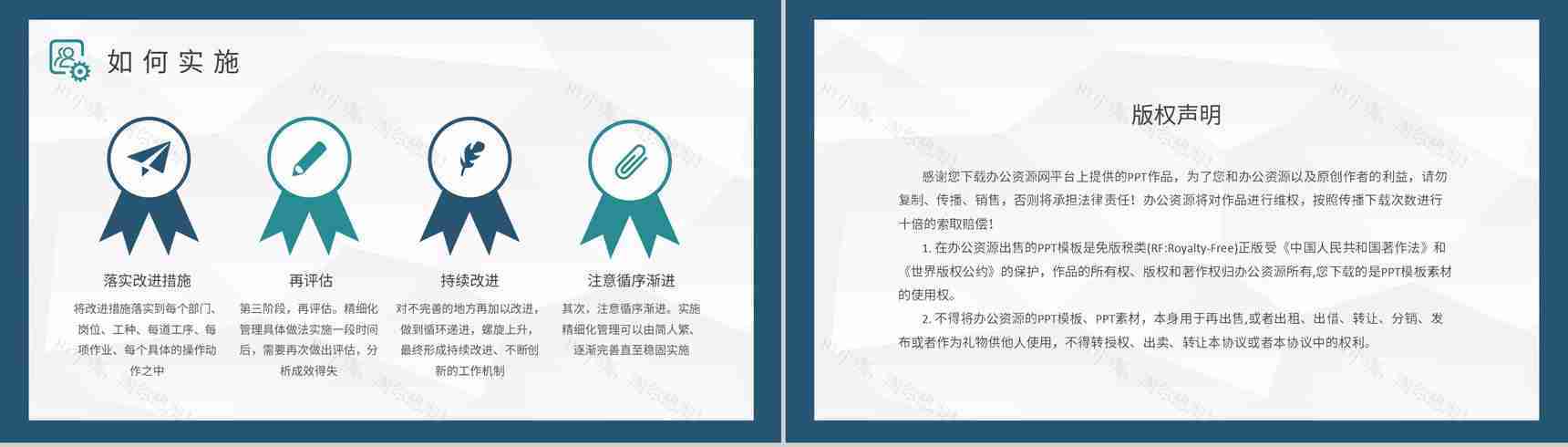 工程项目精细化管理案例分析工作规范化培训总结PPT模板-8