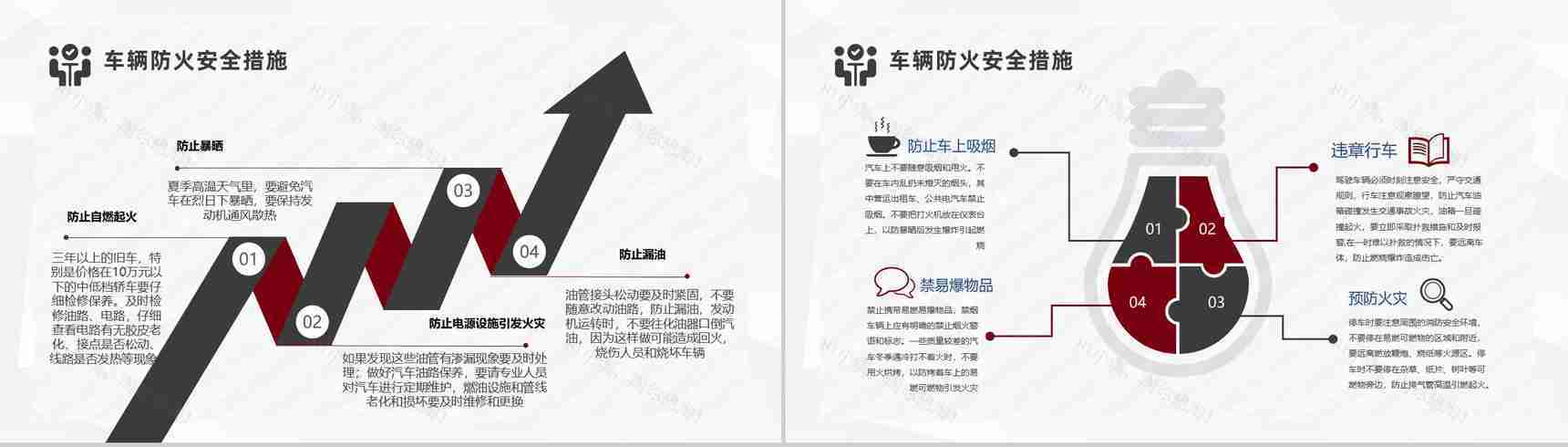 车辆防火安全措施交通工具消防安全知识夏季车辆防火基本措施PPT模板-5