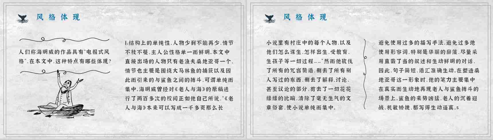 海明威文学作品《老人与海》小说介绍艺术特色鉴赏课件PPT模板-12