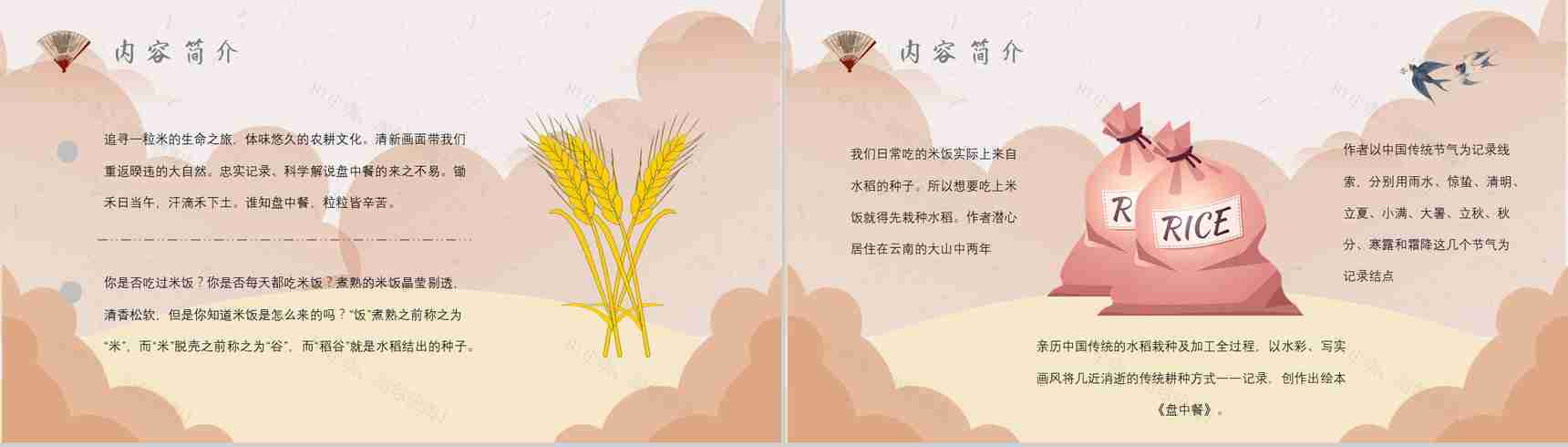 读书分享《盘中餐》作品简介名著读后感PPT模板-4