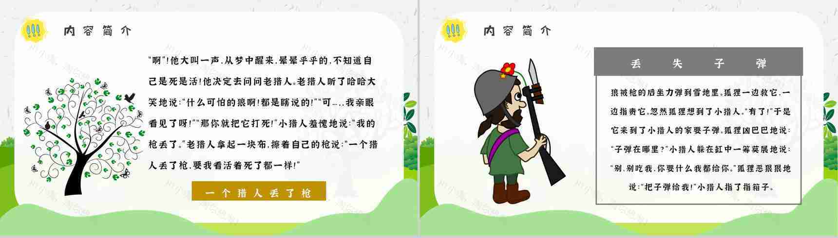 教师备课金近《狐狸打猎人》艺术特色名著知识点梳理PPT模板-8