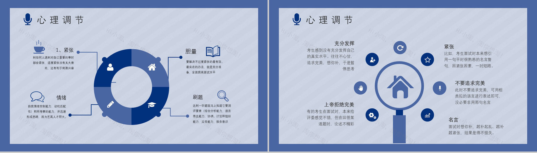 面试通用话术培训求职者心理调节方式总结心得体会感悟PPT模板-5
