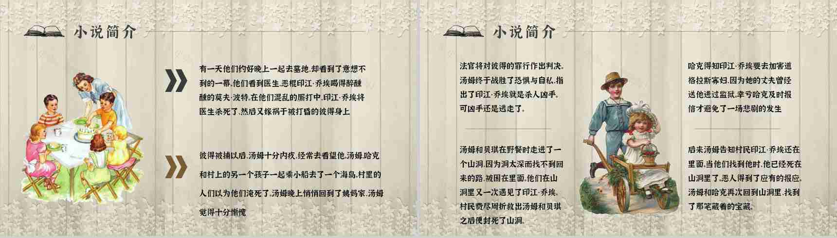 《汤姆索亚历险记》作品简介名著知识点梳理教师备课PPT模板-5