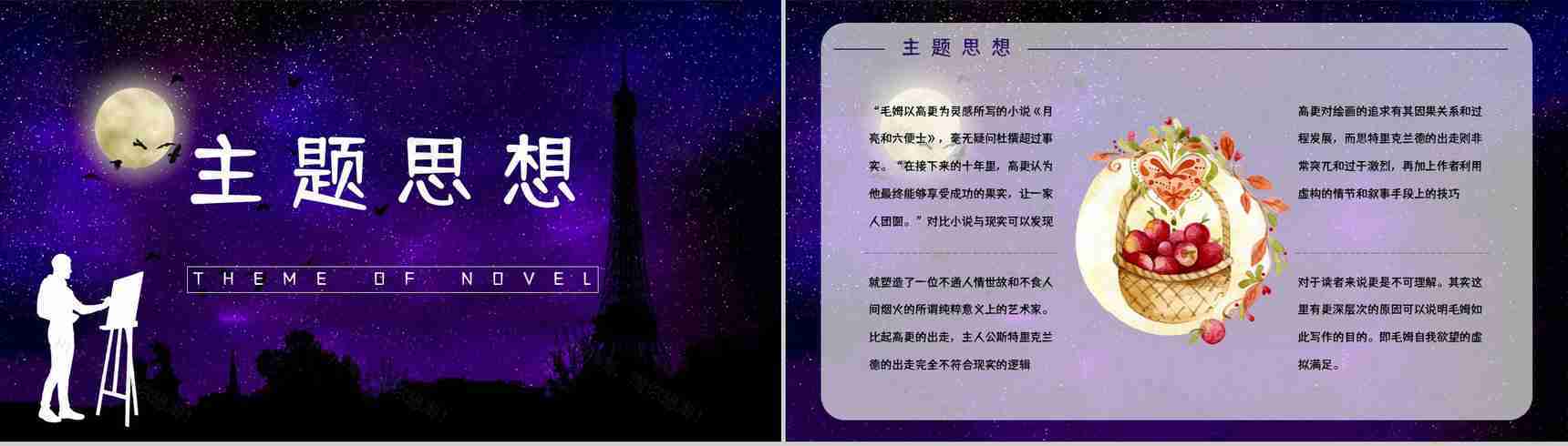 英国经典文学著作《月亮与六便士》小说鉴赏学生阅读技巧提升培训讲座PPT模板-4