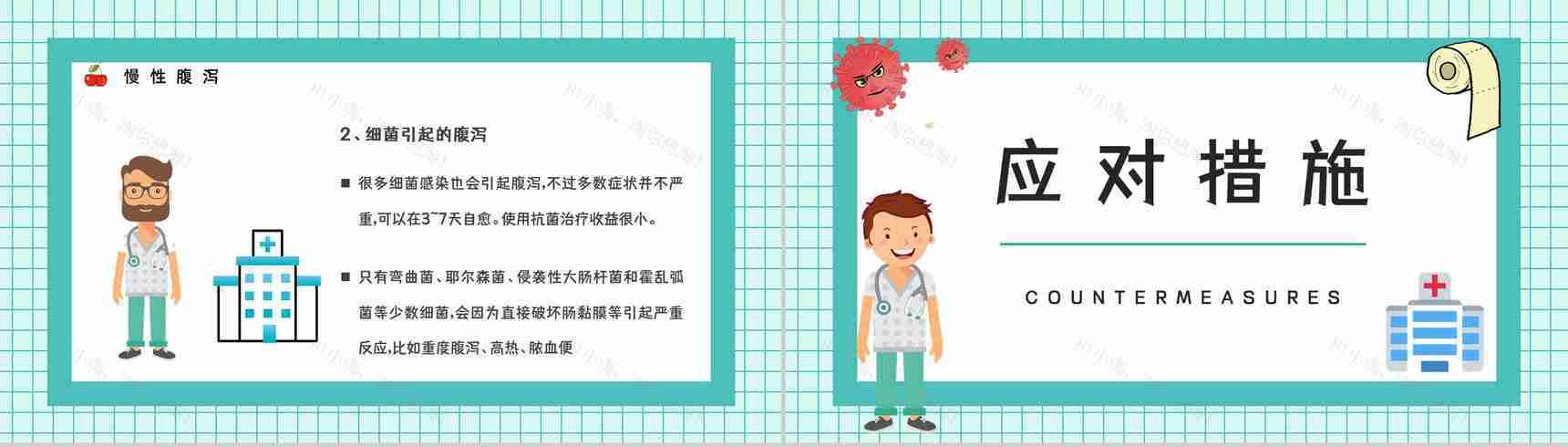 健康宣传教育夏季急性和慢性腹泻预防宣传活动医疗护理PPT模板-7