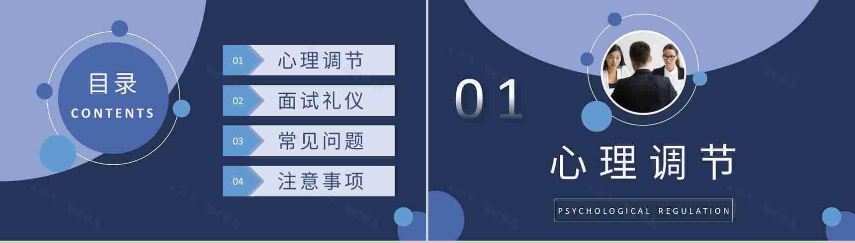 求职者心理调节方式总结面试通用话术培训心得体会PPT模板-2