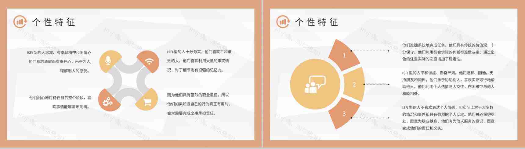 MBTI性格分析ISFJ个性特征描述公司员工职业领域建议PPT模板-3