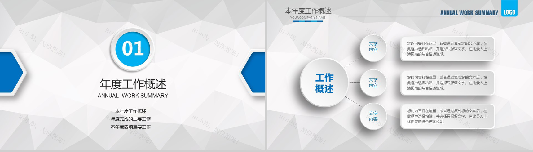蓝色大气商务医疗汇报总结PPT模板-3