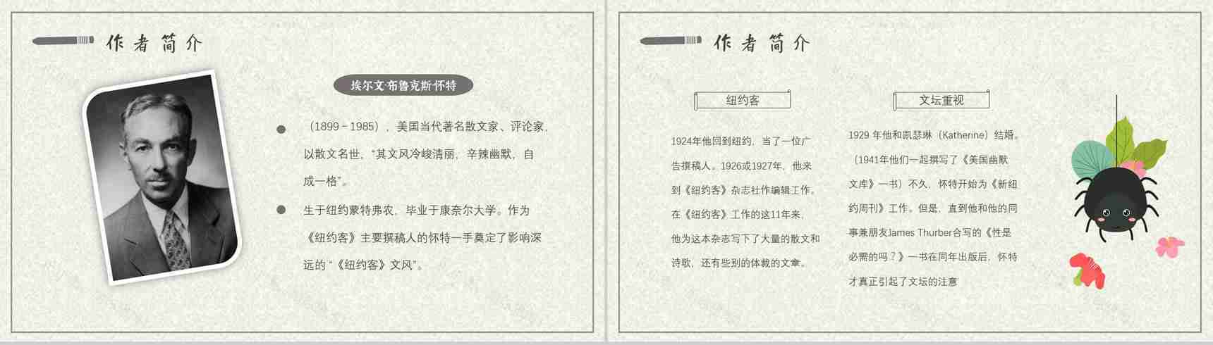 寓言故事小学必读怀特《夏洛的网》内容简介心得体会PPT模板-4