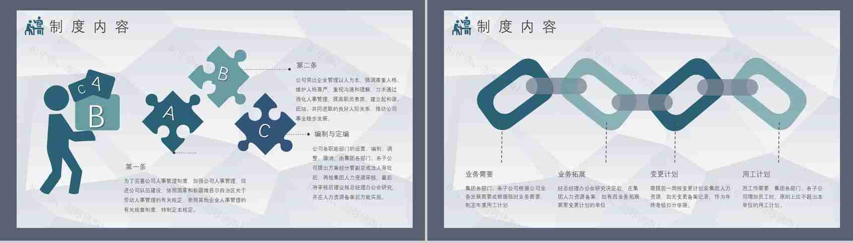 员工部门管理规定学习方案事业单位人事管理制度培训教案PPT模板-5