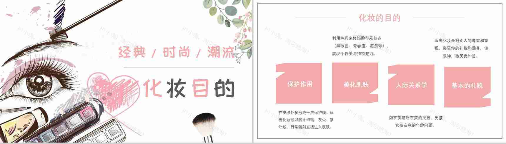 化妆品成分培训新手化妆仿妆PPT模板-2