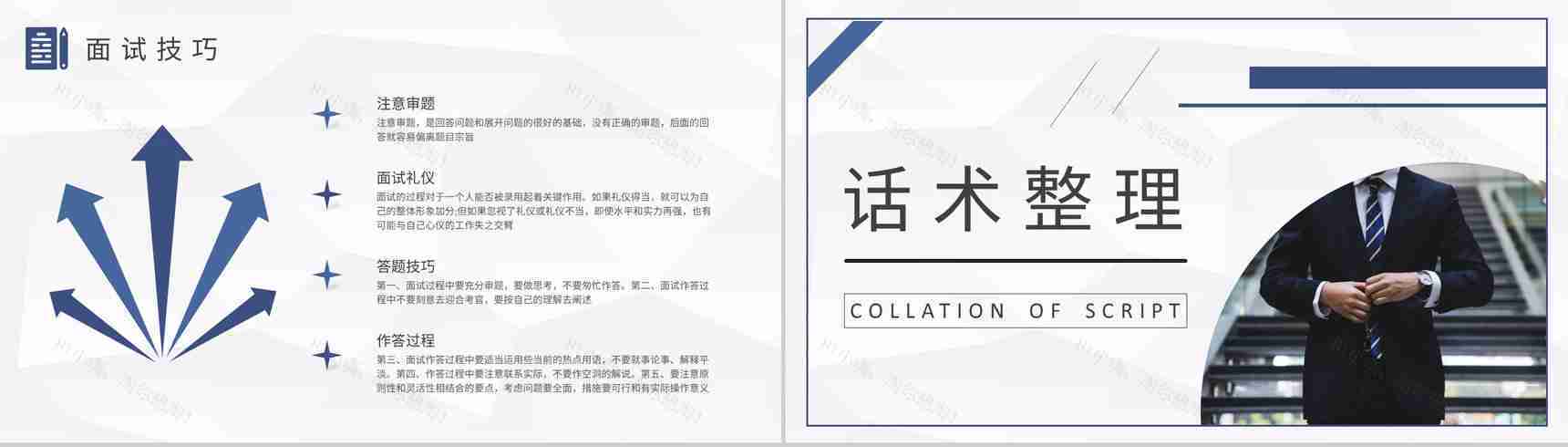 考公知识培训课件公考员面试技巧和注意事项说明PPT模板-6