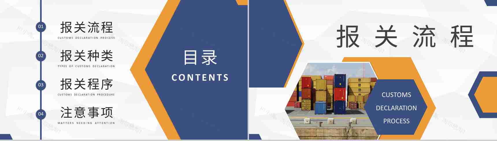 物流行业贸易工作总结进口报关流程内容定义学习PPT模板-2