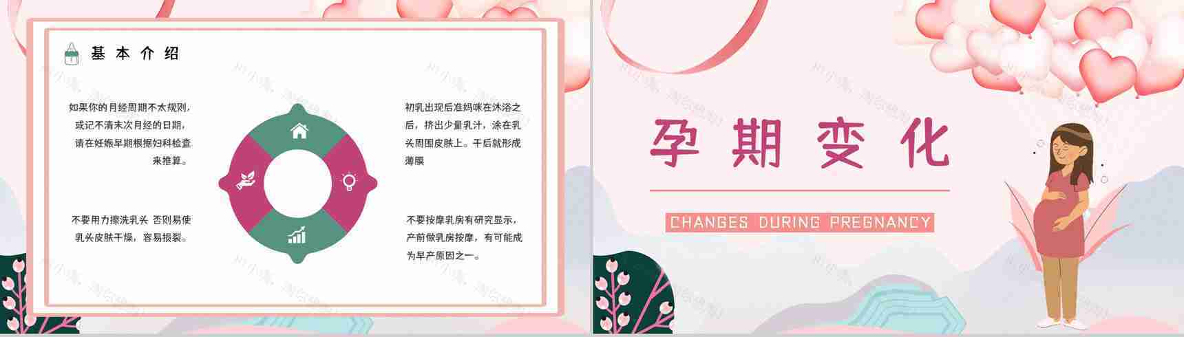 女性孕期小知识及注意事项宣传普及孕妇保健知识学习培训讲座PPT模板-4