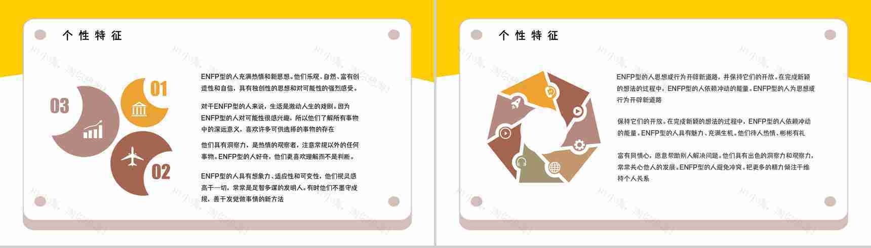 职业性格测试MBTI测试职业领域建议ENFP性格职业分析描述报告PPT模板-3