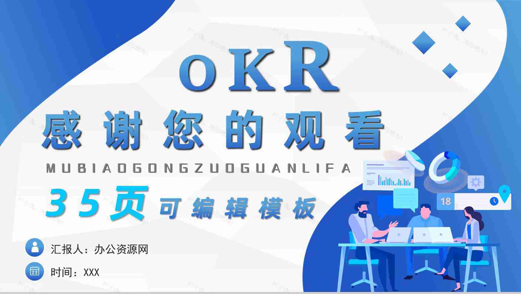 公司职场目标设定OKR管理工作法员工培训动态PPT模板-18