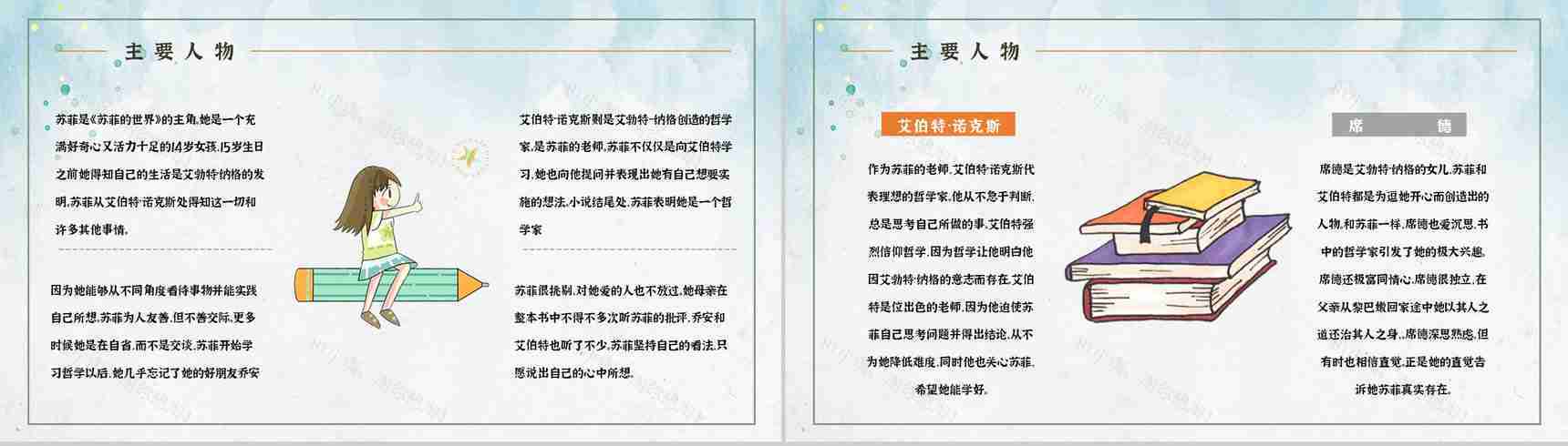 世界著名哲学教科书乔斯坦贾德《苏菲的世界》经典作品解读艺术特色鉴赏PPT模板-5