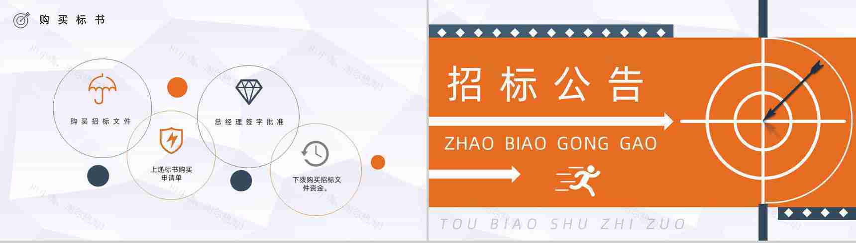 招标方式的定义招标书制作办法投标书制作需求培训通用PPT模板-4