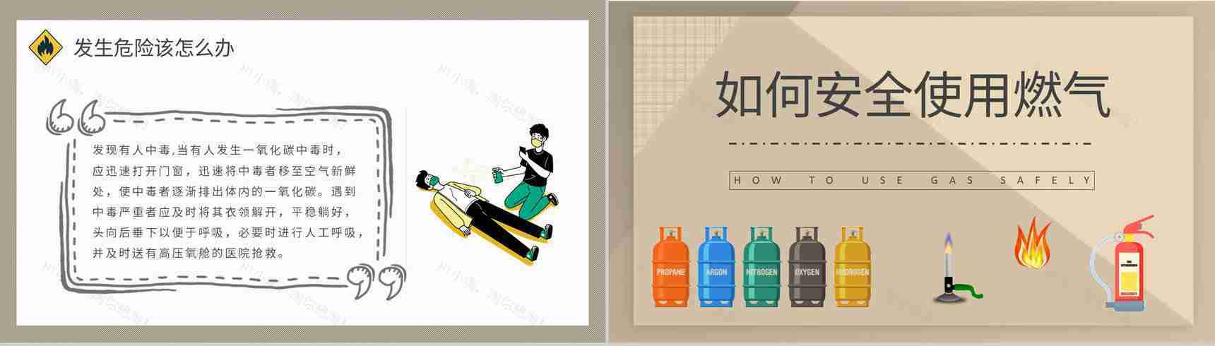 居民日常生活燃气安全常识学习社区燃气知识宣传活动方案PPT模板-3