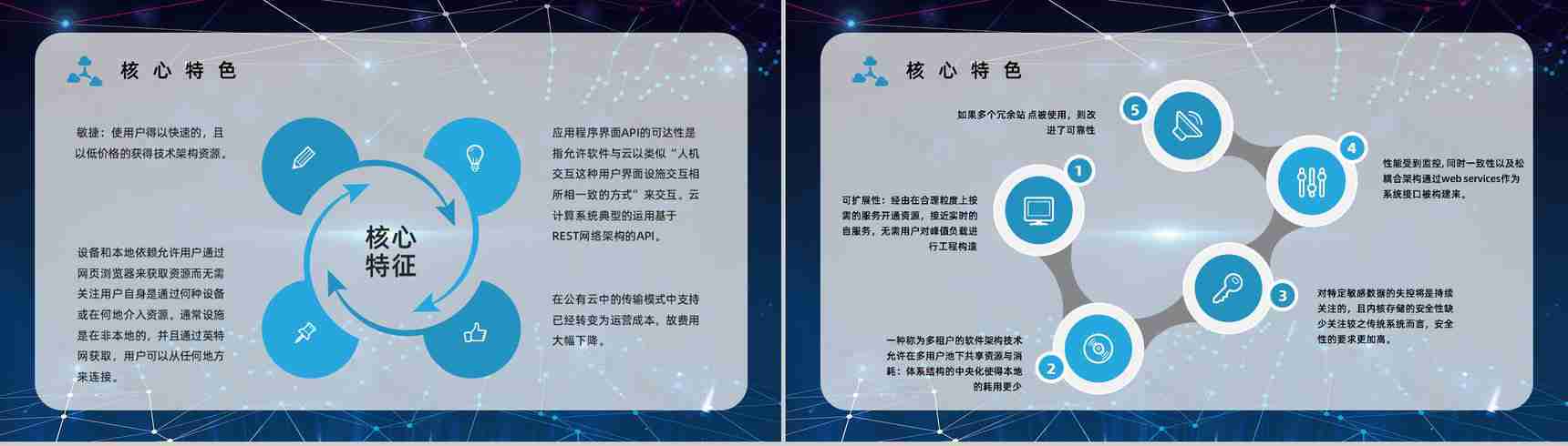 互联网大数据智能信息云计算技术服务架构介绍PPT模板-8
