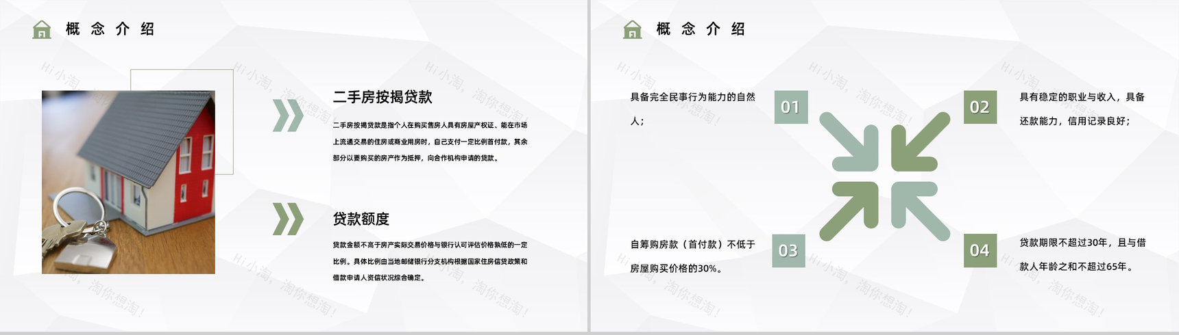 房产买卖二手房贷款流程咨询按揭办理手续了解个人买房注意事项PPT模板-10