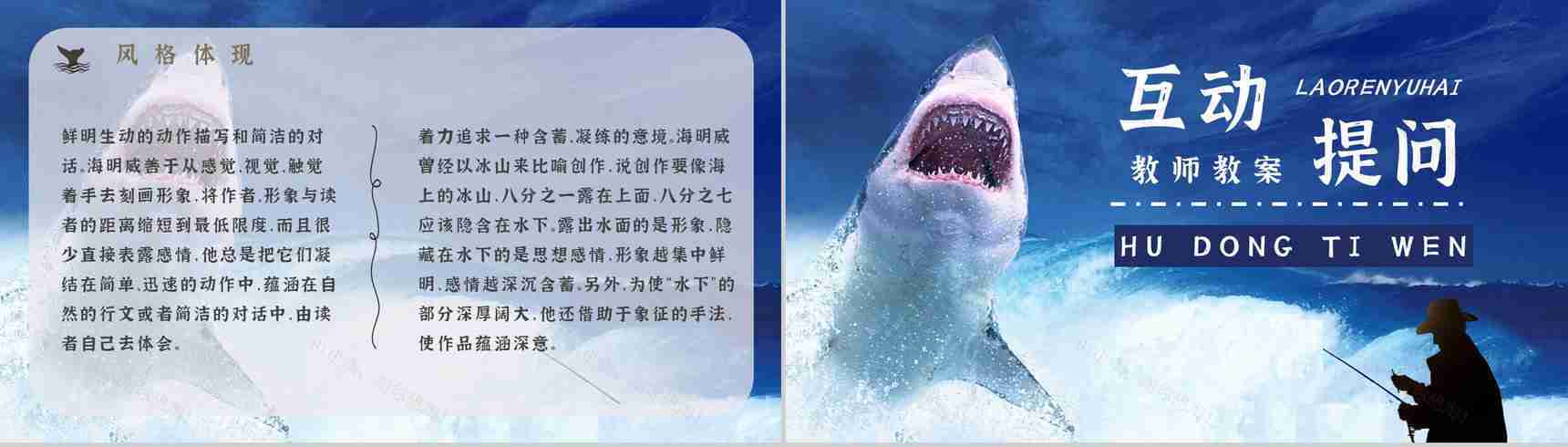 海明威所著《老人与海》书籍简介导读好词好句摘抄及赏析PPT模板-13