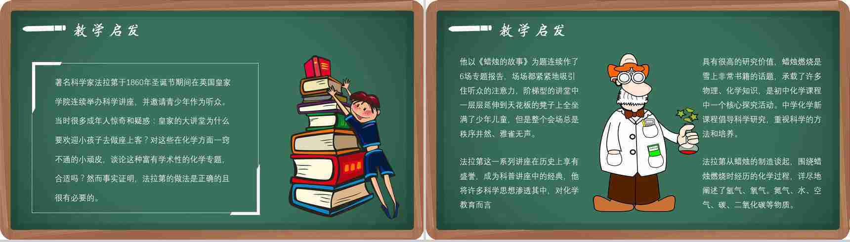 读书分享法拉第《蜡烛的故事》作品简介名著读后感PPT模板-9