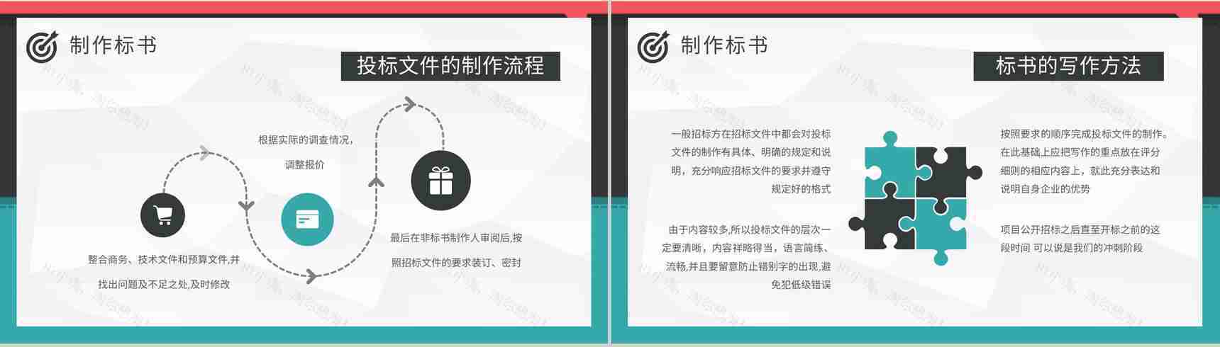 公司商务部门新员工入职培训投标书制作流程学习PPT模板-11