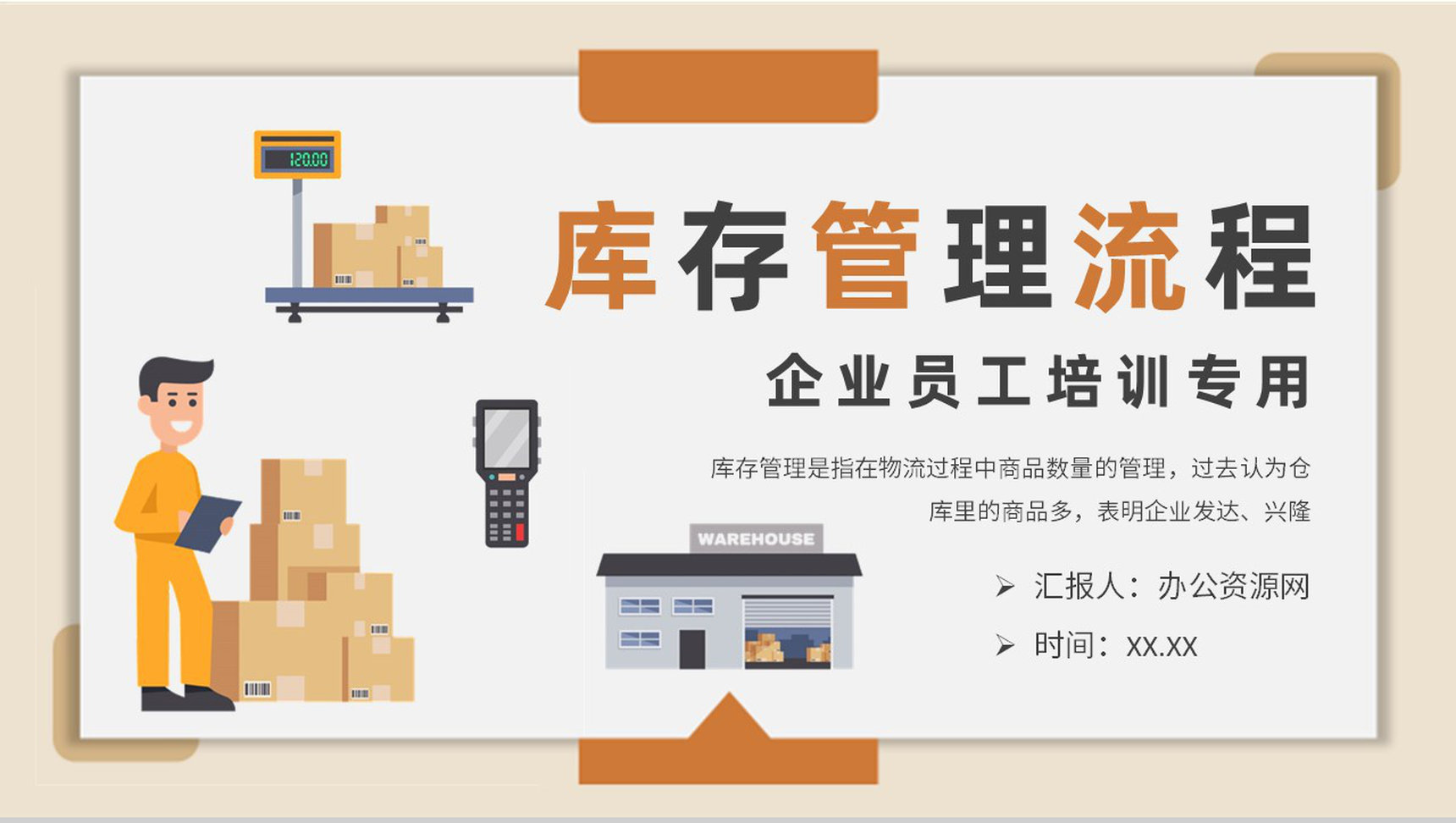 企业员工库存管理流程培训生产物料管理工作计划PPT模板