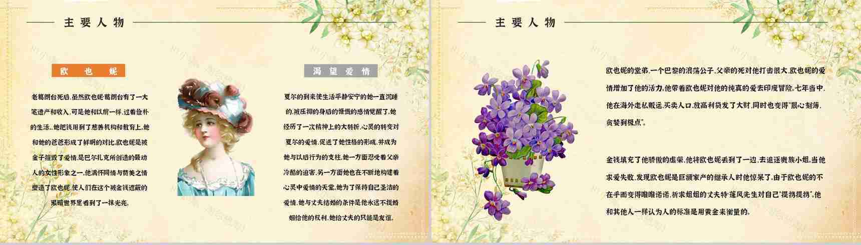 中学生必读著名文学《欧也妮葛朗台》经典片段赏析教师备课课件PPT模板-7