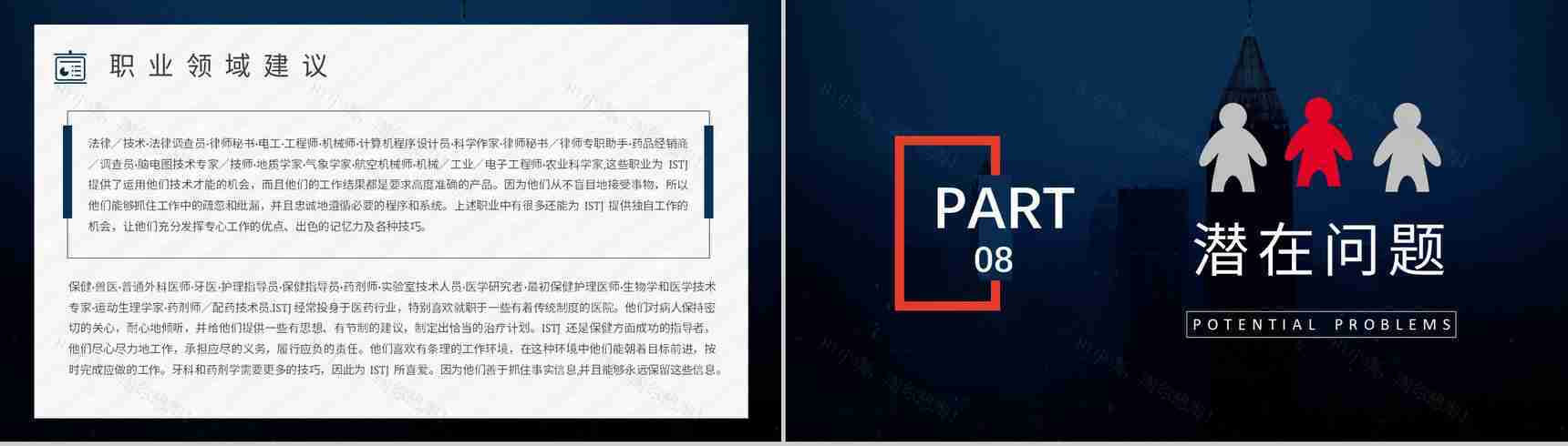 职业领域建议MBTI性格分析--ISTJ个性特征描述工作中的优势劣势PPT模板-12