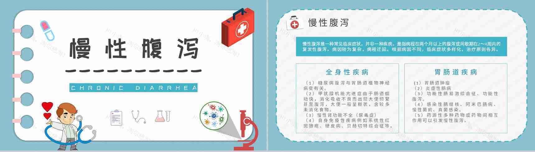 医疗健康知识宣传培训讲座夏季腹泻预防措施总结PPT模板-5