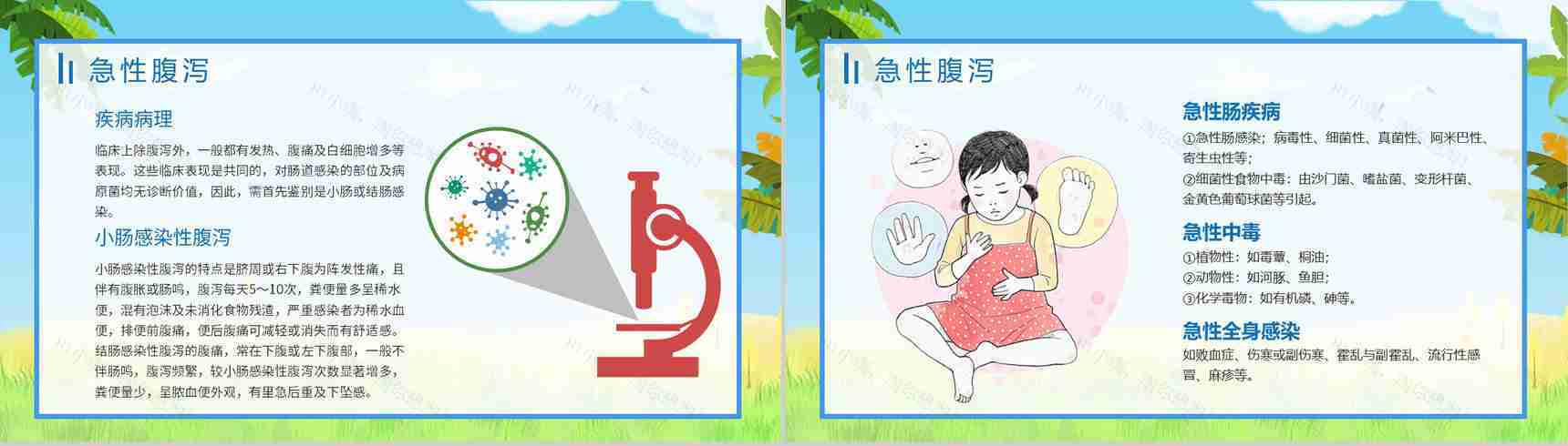 夏季腹泻预防宣传活动小结的症状及治疗方法原因及防护健康宣传PPT模板-6