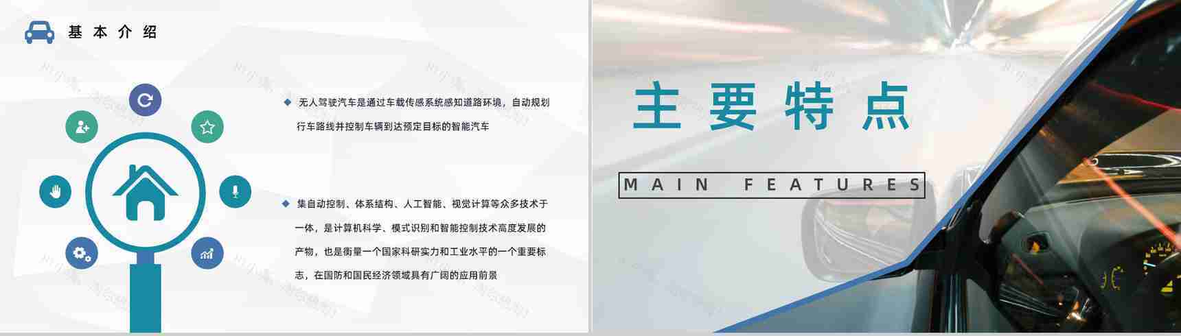 无人驾驶汽车发展现状及未来了解无人车技术知识培训讲座PPT模板-4