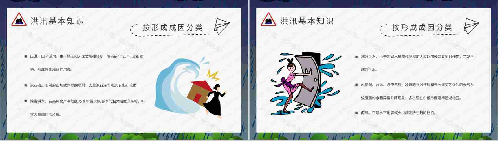 防洪防汛安全小知识宣传居民雨季洪汛遇险自救措施培训PPT模板-5